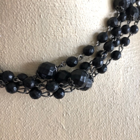 Black Bead Necklace - Picture 3 of 5